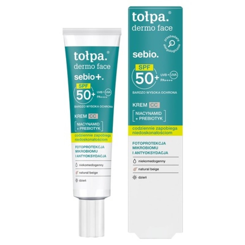 Topa Dermo Face Sebio Cc Cream With Spf50 Pa Natural Beige 40ml