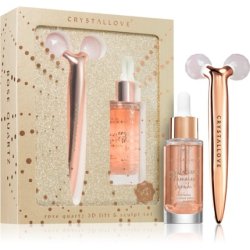Crystallove Golden Rose Quartz 3D Lift & Sculpt Set - for lifting and sculpting the skin