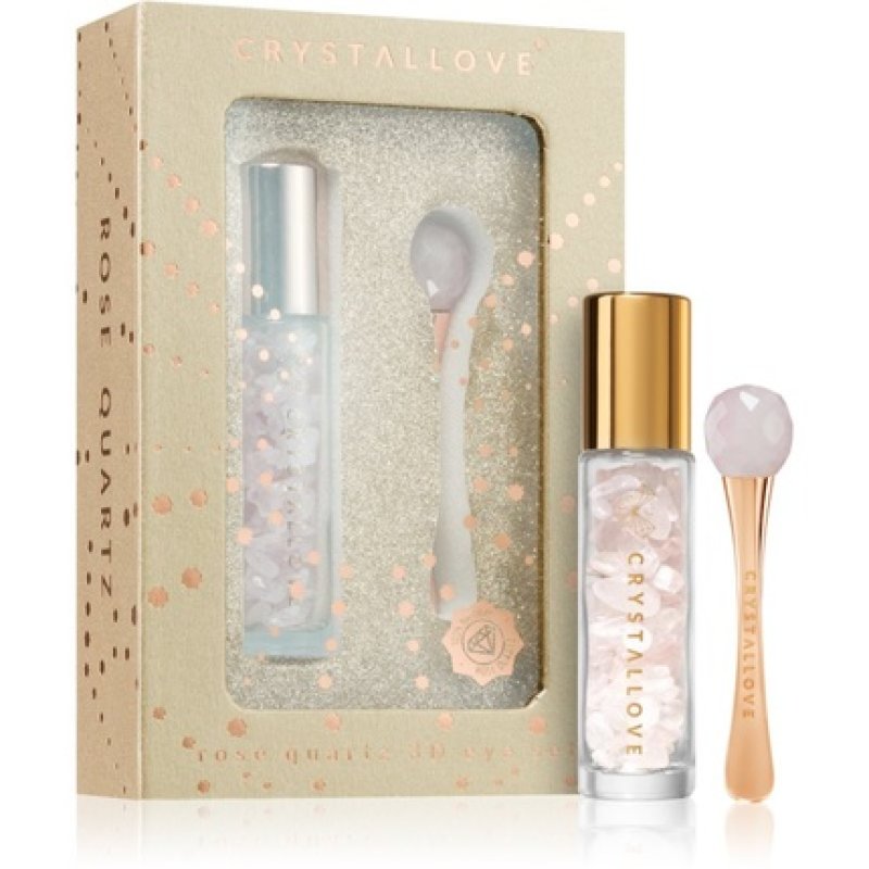 Crystallove Golden Rose Quartz 3D Eye Set - Beauty Skincare Eye Care