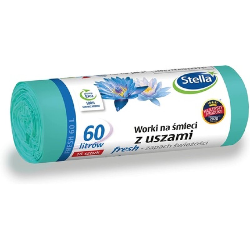 Stella FRESH Ear Trash Bags with Fresh Scent 60L