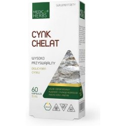 Medica Herbs Zinc Chelate 15mg - Immune System Support for Strong Bones and Muscles