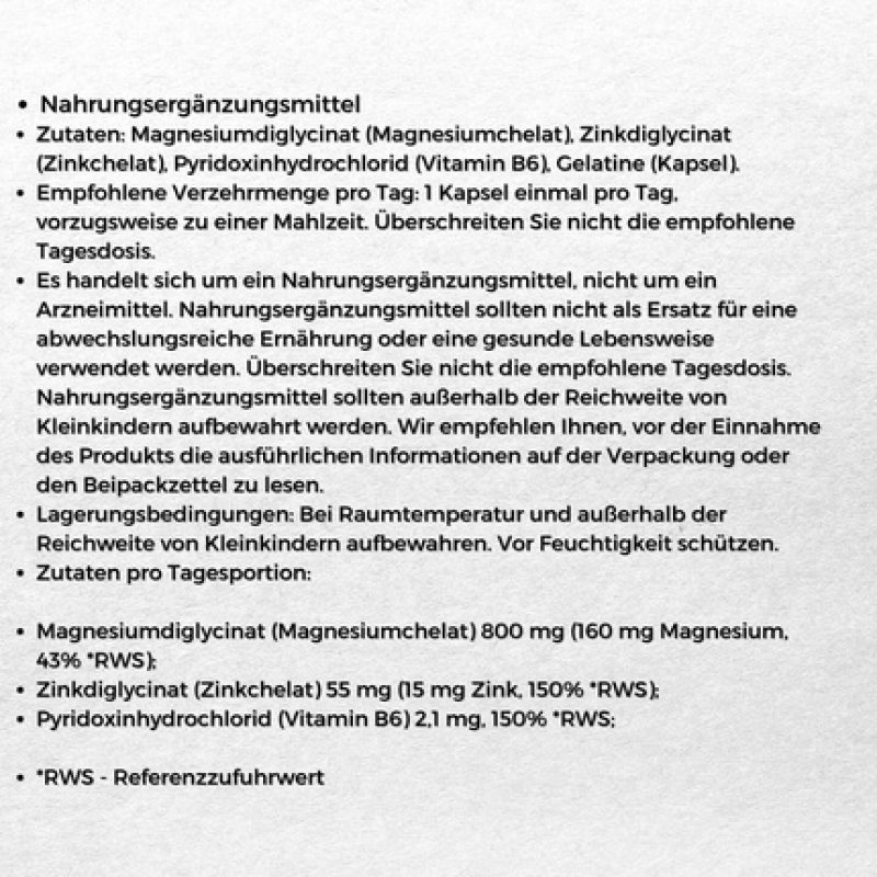 Medica Herbs Magnesium Zinc Vitamin B6 Energy Vitality Health