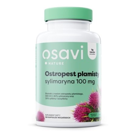 Osavi Nature Milk Thistle Silymarin 100mg Dietary Supplement Supporting Proper Liver Function 120 Capsules