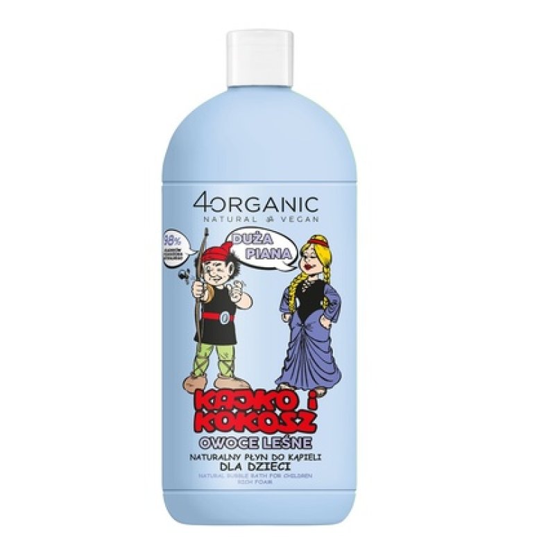 4organic Kajko And Kokosz Natural Bath Liquid For Children Forest Fruits 500ml