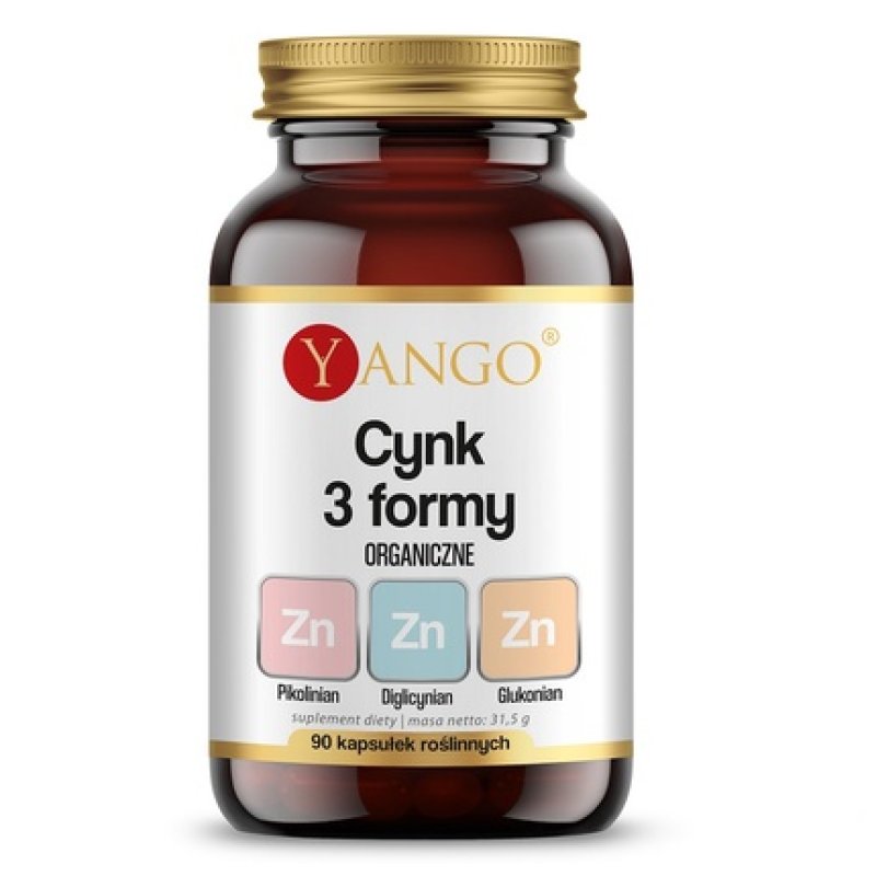 Yango Zinc 3 Organic Forms Dietary Supplement 90 Capsules