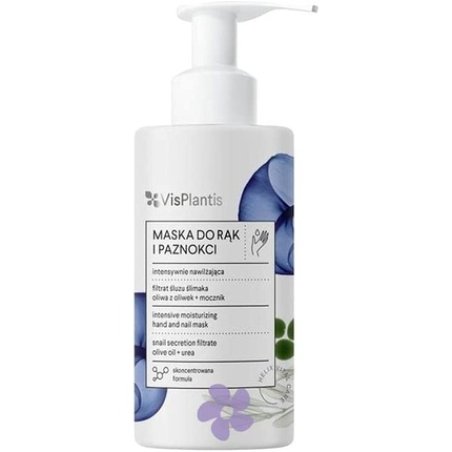 VIS PLANTIS Moisturising Hand and Nail Mask with Snail Slime, Olive Oil, and Urea 135ml