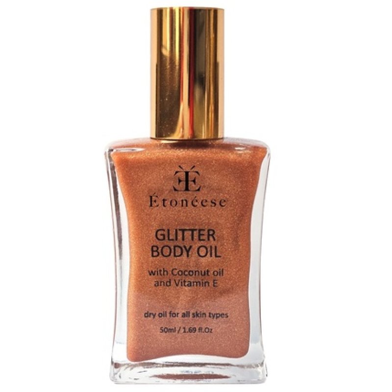 Etoneese Dry Body Oil With Golden Particles Tan 50ml
