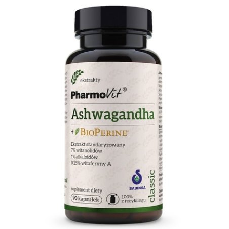 Pharmovit Ashwagandha Bioperine Dietary Supplement 90 Capsules