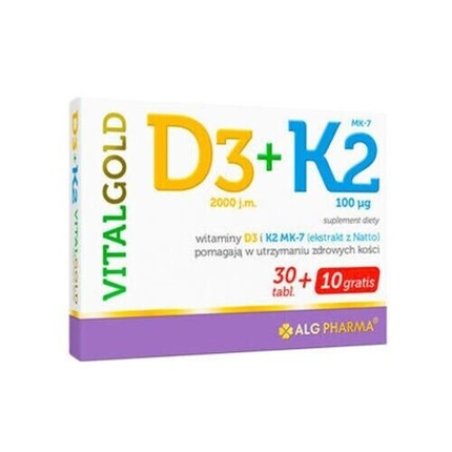 Alg Pharma D3 K2 Vitalgold 40 Tablets
