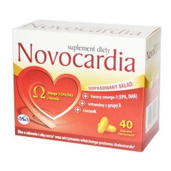 Novocardia 40 Capsules Heart Cardiovascular Blood Pressure Fish Oil Omega-3 Garlic Vit.B