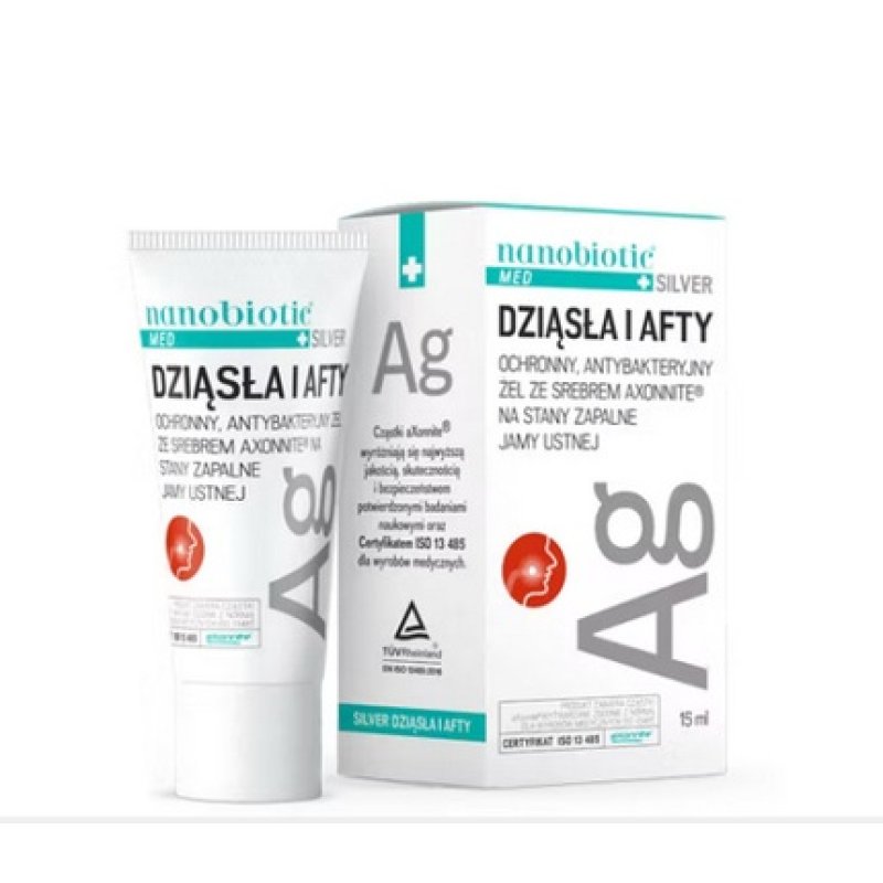 Nanobiotic Antibacterial Gel with Silver AG for Mouth and Gum Aphthous 15ml