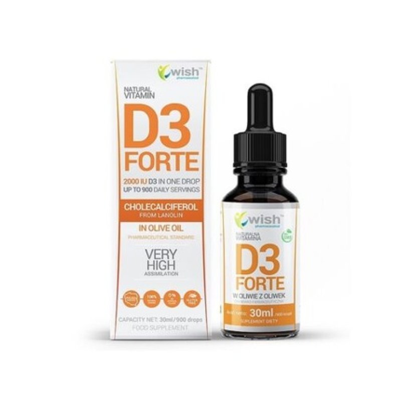Wish Pharmaceutical Vitamin D3 Forte 2000 IU Drops 30ml