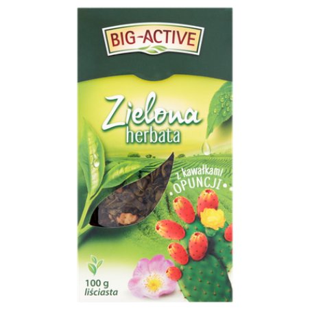 Big Active Green Tea with Prickly Pear Pieces 100g