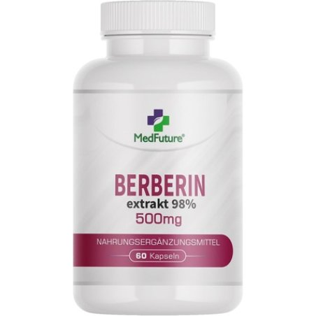 Berberine Extract 98% 500mg 60 Capsules for Weight Loss and Blood Sugar Support