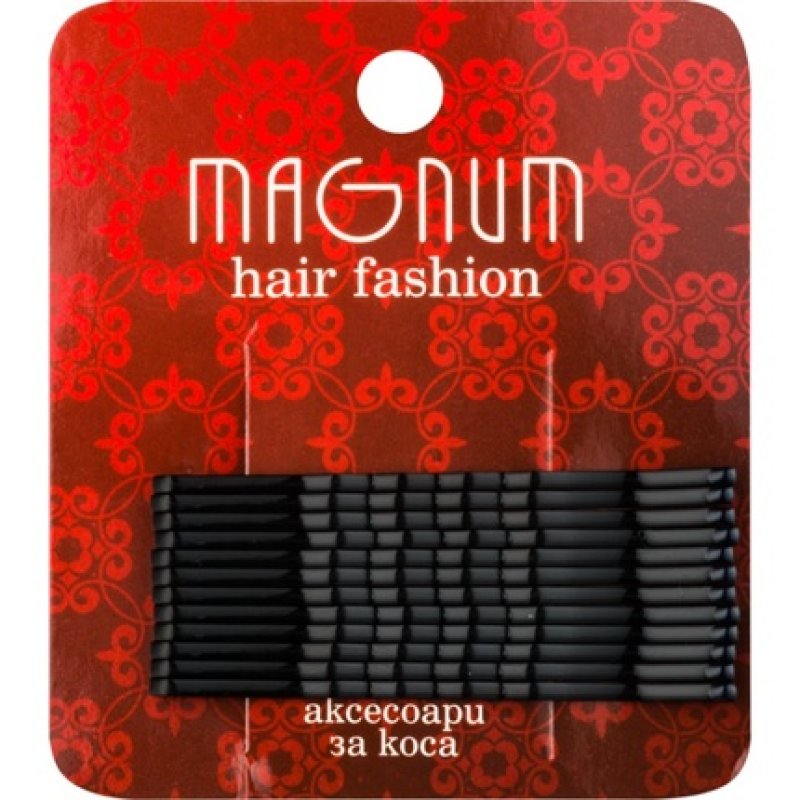 Magnum Hair Fashion Hairpins - Black, 12 pcs
