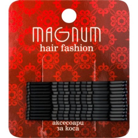Magnum Hair Fashion Hairpins - Black, 12 pcs
