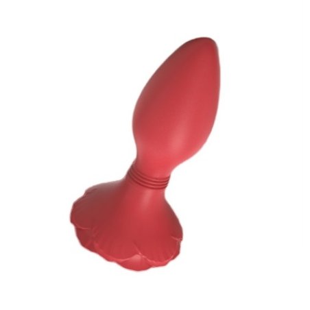 Morning Glory Vibrating Anal Plug Red