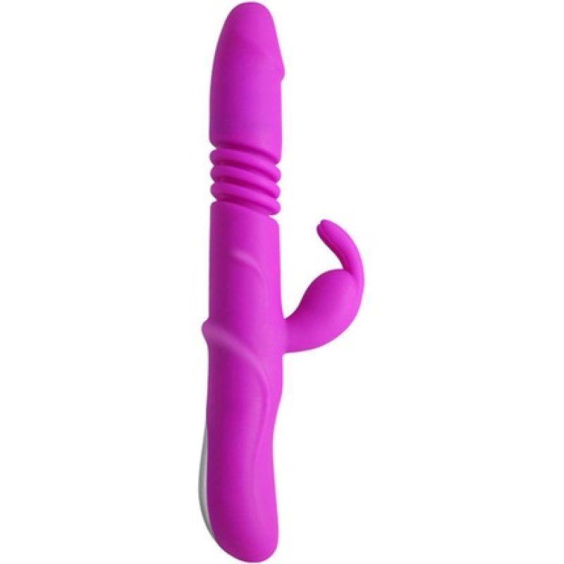 Pretty Love Ward Vibrator with Clitoral Stimulator Deep Rose