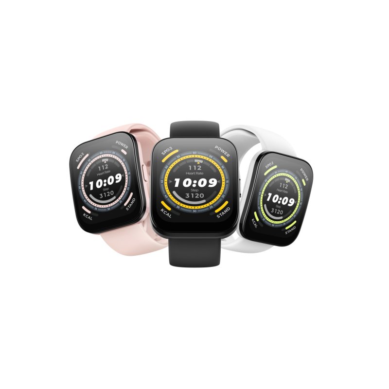 Amazfit Bip 5 4,85 cm (1.91") LCD 38 mm Numérique 320 x 380 pixels Écran tactile Noir GPS (satellite)