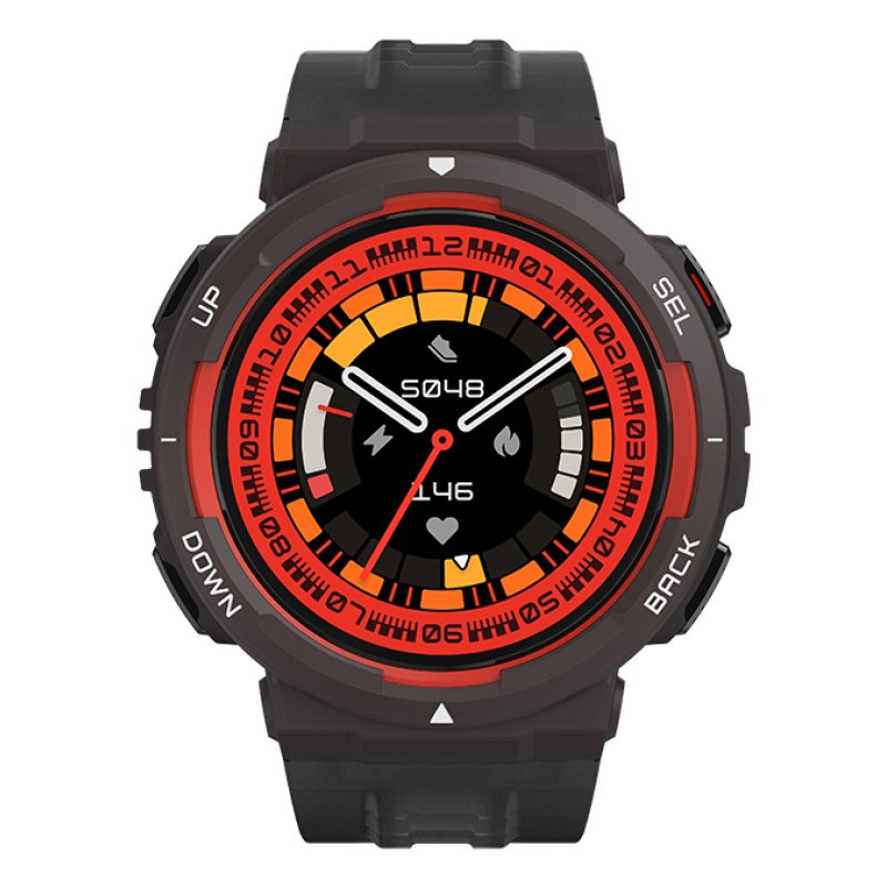 Amazfit Active Edge 3,35 cm (1.32") TFT 46.6 mm Numérique 360 x 360 pixels Écran tactile Noir GPS (satellite)