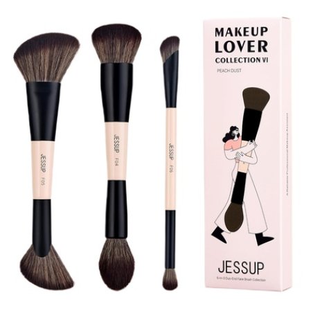Jessup 6-In-3 Duo-End Face Brush Collection Set Of 3 Makeup Brushes T508