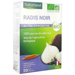 Naturland Black Radish Organic Drinkable Food Supplement 20 Vials 10ml