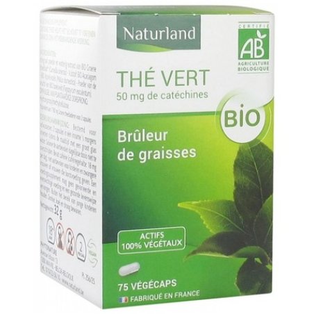 Naturland Organic Green Tea Food Supplement 75 Vegecaps