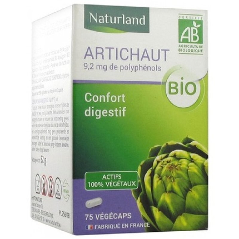 Naturland Organic Artichoke 75 Vegecaps Food Supplement