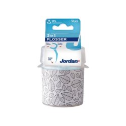 Jordan Flosser Dental Picks - Floss, Pick, Scraper 3 In 1, 50 Pieces