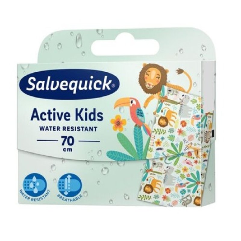 Salvequick Active Kids Water Resistant Elastic Plaster for Activities