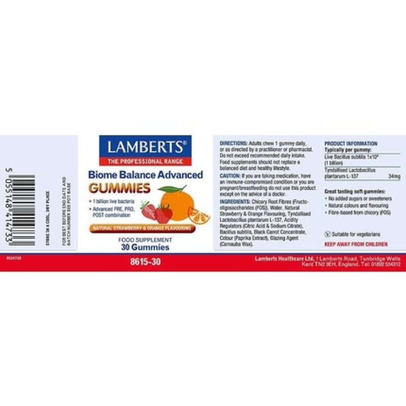 Lamberts Biome Balance Advanced 30 Gummies