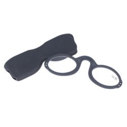 Compact Pince-Nez Emergency Reading Glasses in Black