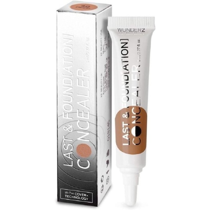 WUNDERBROW Last & Foundation Concealer Makeup Deep Color Cruelty-Free 8ml