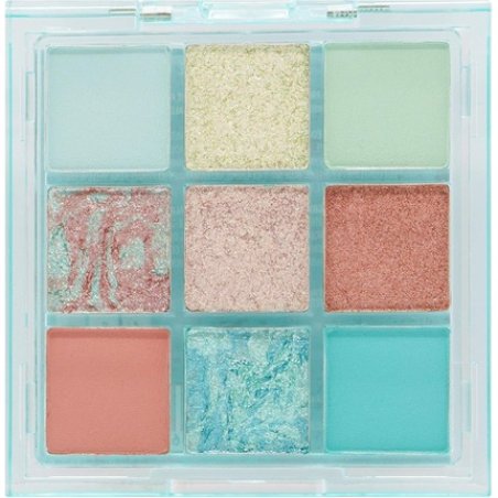 W7 Soft Hues Pressed Pigment Palette Aquamarine - Blues, Greens, Golds and Nudes - Cruelty Free Makeup For Women