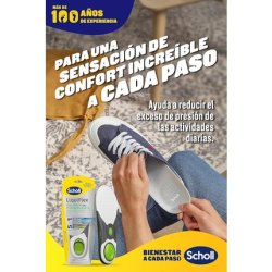 Scholl LiquiFlex Daily Support Insoles Men's Footwear Size 7-11.5 Memory Foam Arch Support