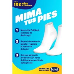 Scholl PediMask for Soft Feet with Manuka Honey - Recyclable Packaging and Mask - Deep Moisturizing Pedicure Mask with