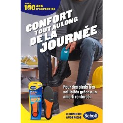 Scholl GelActiv Professional Insoles for Men with Shock Absorption and Enhanced Cushioning GelWave Technology Size