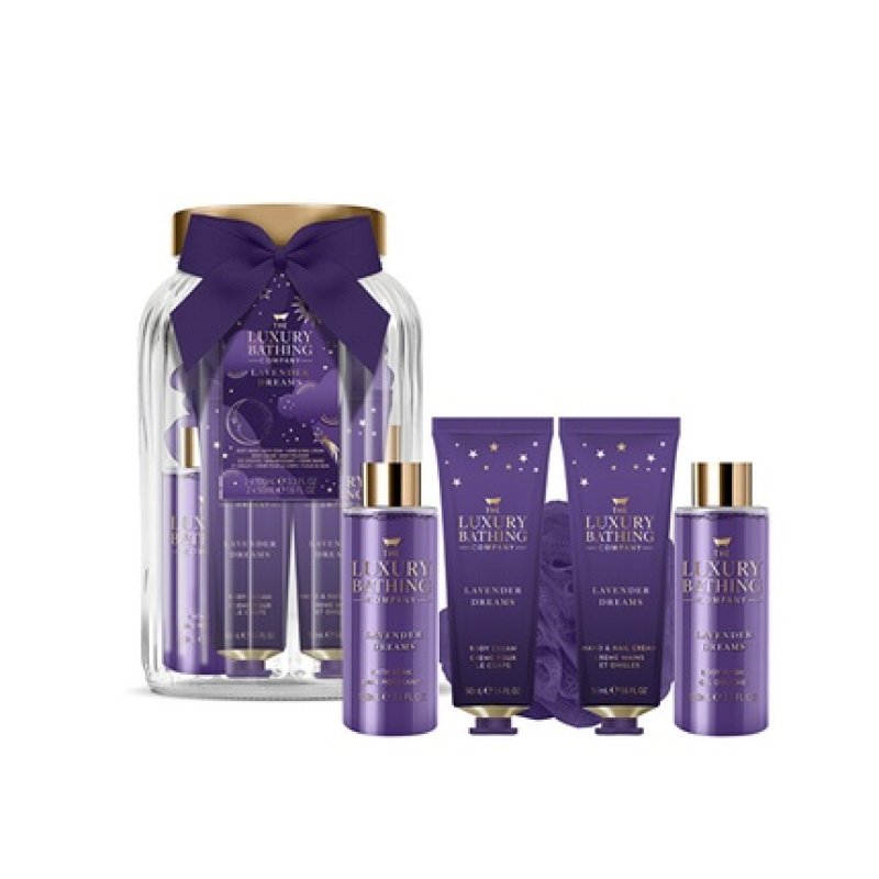 Grace Cole Body Care Gift Set In A Glass Jar Lavender - 5 Pieces