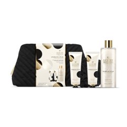Body Care Gift Set in Cosmetic Bag with Pear & Nectarine Flower, 4 pieces