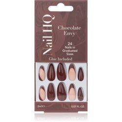 Nail HQ Almond Fake Nails Chocolate Envy 24 pcs