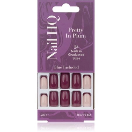 Nail HQ Square False Nails Pretty In Plum 24 pcs