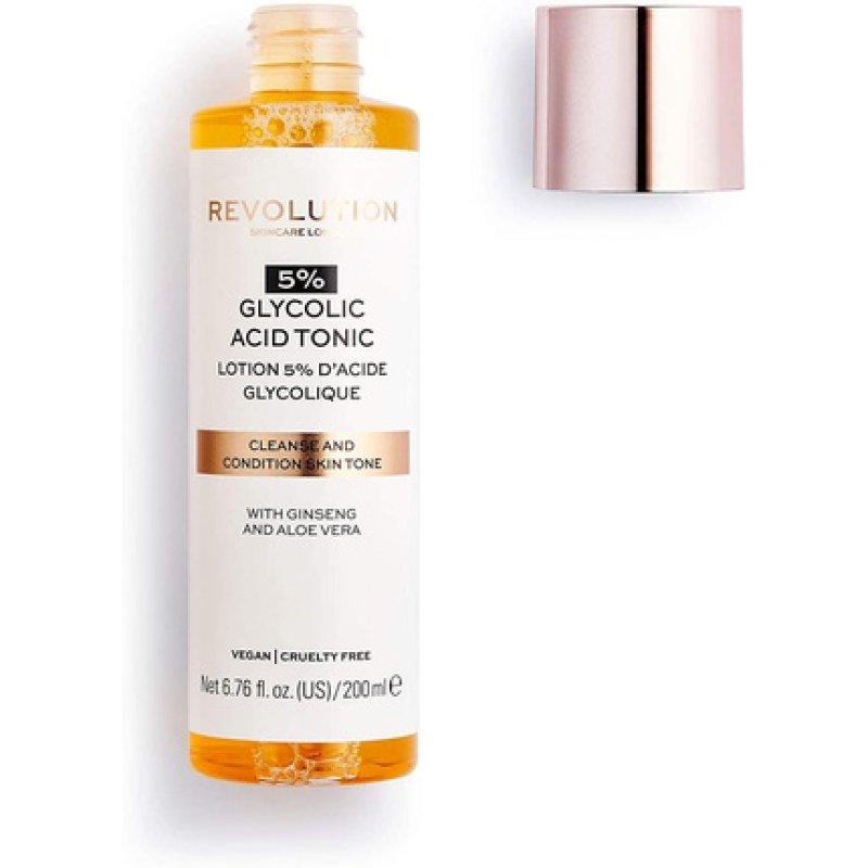 Revolution Skincare 5% Glycolic Acid Tonic With Ginseng And Aloe Vera 200 Ml