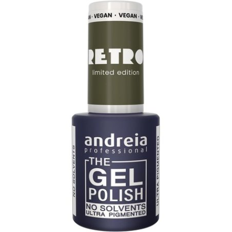 Andreia Professional The Gel Polish Solvent Free Gel RETRO Limited Collection Colour RT4 Elegant Olive Green