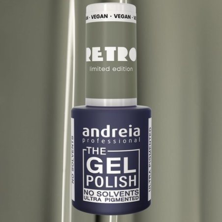Andreia Professional The Gel Polish Solvent Free Gel Retro Limited Collection Colour RT5 Subtle Light Grayish Green