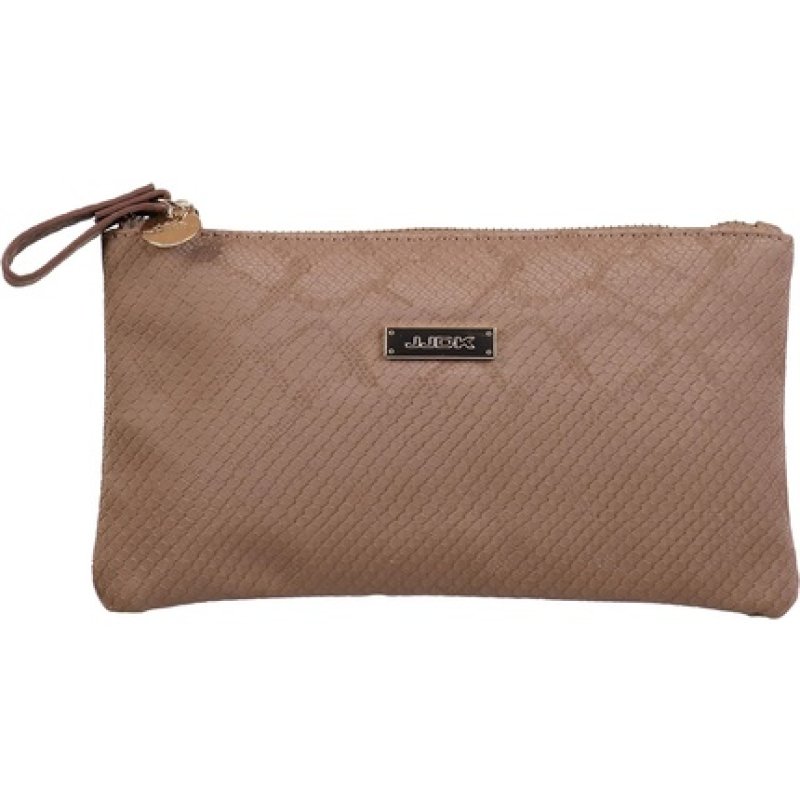 JJDK Fern Lizard PU Makeup Bag Taupe