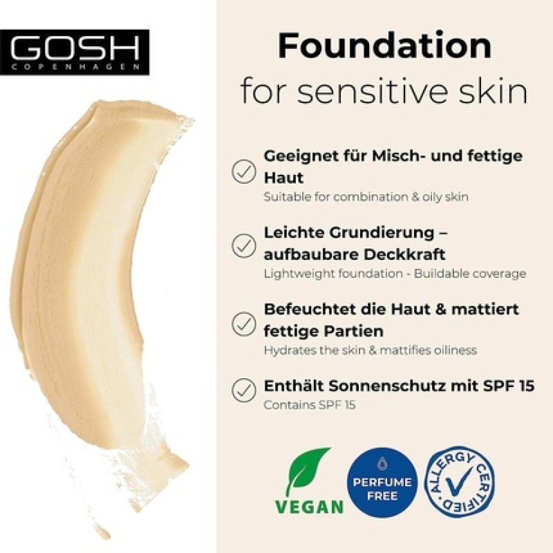 GOSH - Hydramatt Foundation Medium 006Y 30 ml