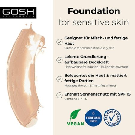 GOSH - Hydramatt Foundation Medium 008R 30 ml