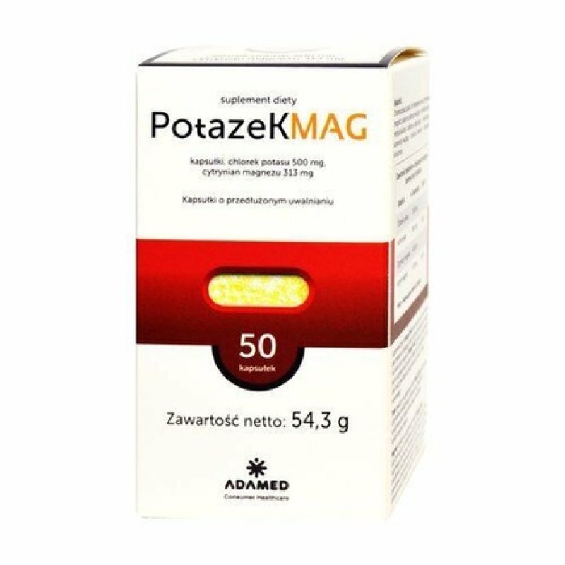 Potazek Mag 50 Tablets for Nervous System, Fatigue, and Muscle Function