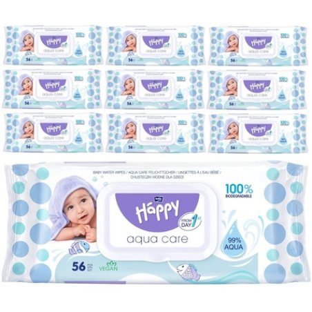bella baby Happy Aqua Care Wet Wipes 100% Biodegradable 99% Water from Day 1