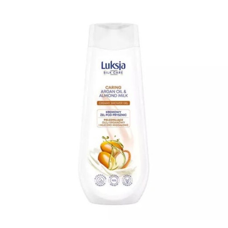 LUKSJA Silk Care Creamy Shower Gel with Argan Oil and Almond Milk 500ml